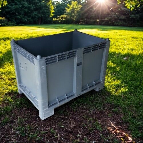 Műanyag zárt falú konténer,Bigbox 1000x700x650 mm magas,4 lábas, orig  anyagból,élelmiszeri felhasználásra 