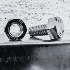 M8 anya+M8x14 /16 mm csavar KO rozsdamentes  kivitelben
