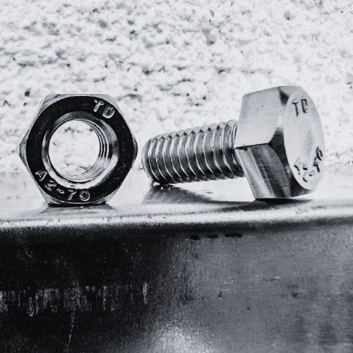 M8 anya+M8x14 /16 mm csavar KO rozsdamentes  kivitelben